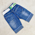 SHORT JEANS bleu MOTIF DAME