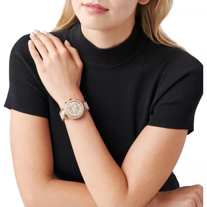 Michael Kors MK5896 Parker Chronograph Rose Gold-Tone Watch