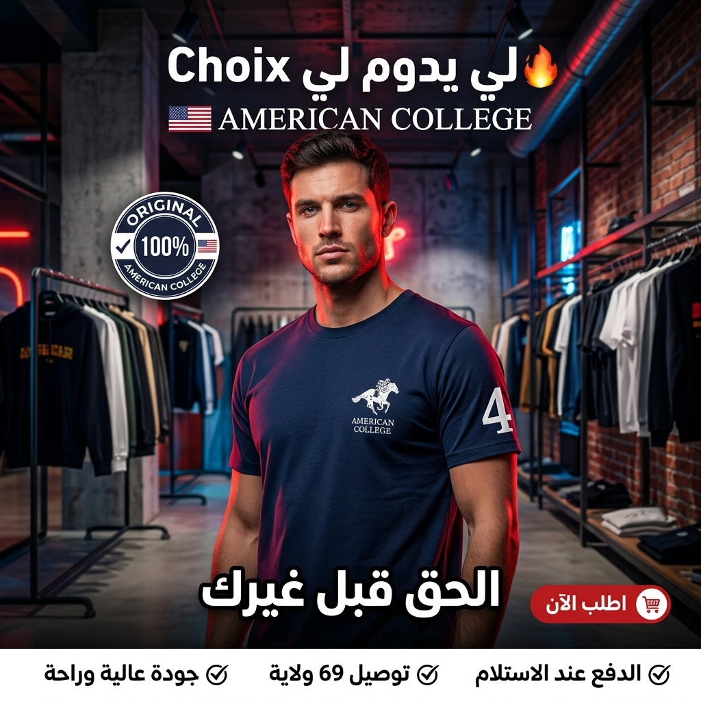 American College t-shirt pour Homme