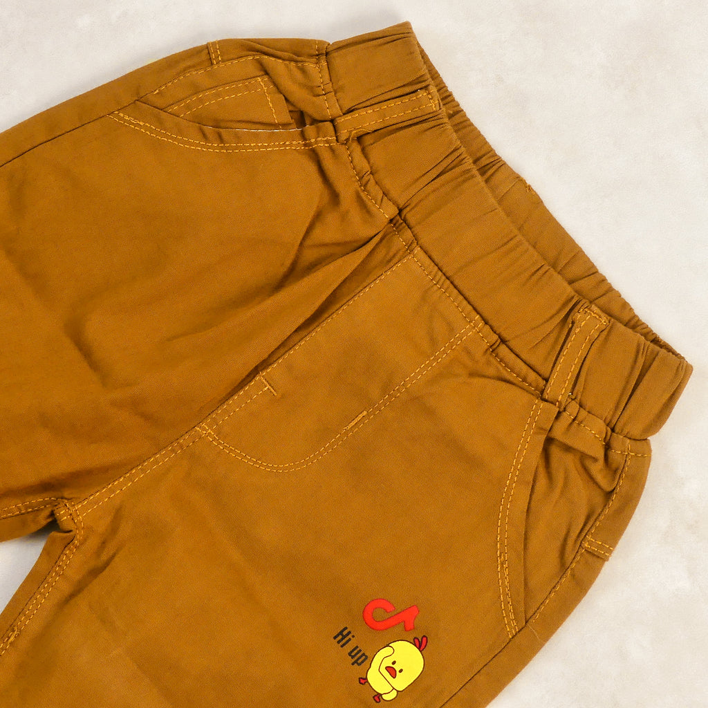 Pantacourt Garcon MARRON MOTIF HI UP