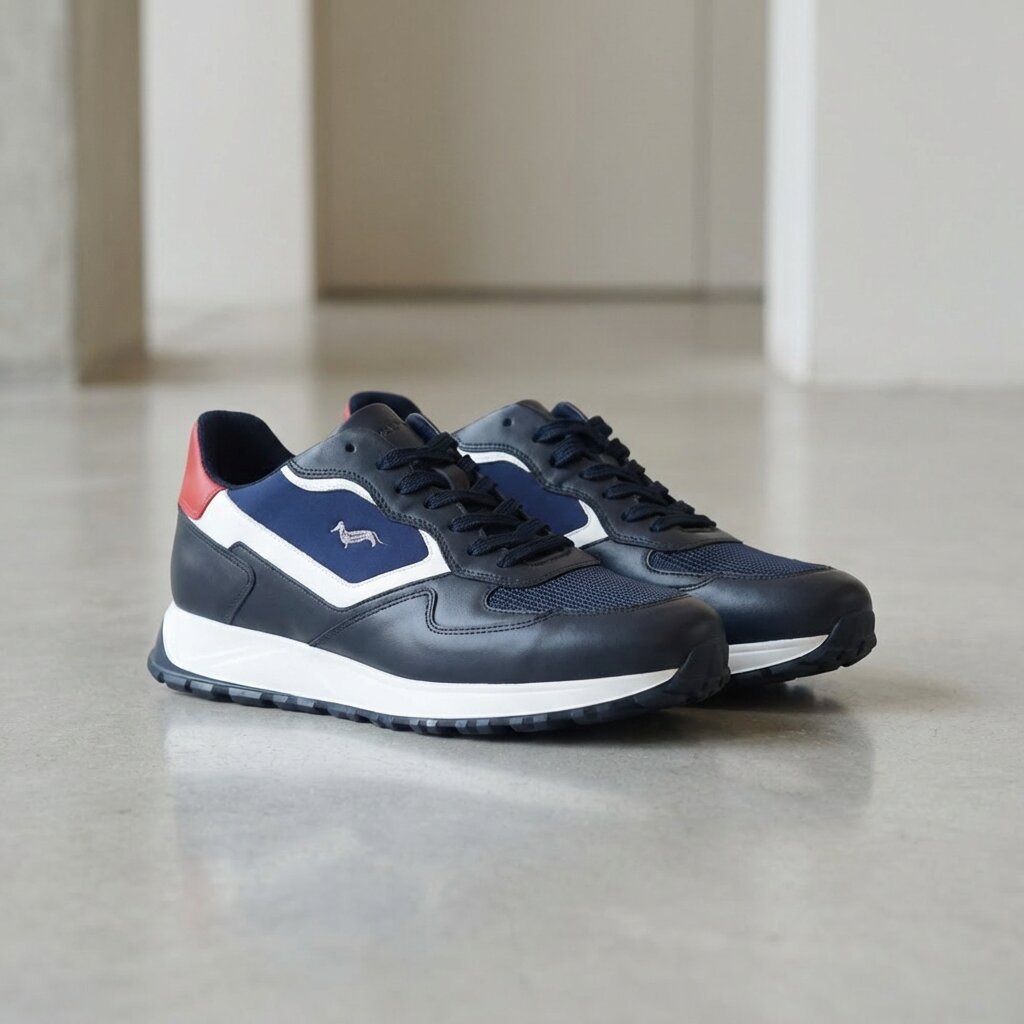 HARMONT AND BLAINE SCARPA UOMO CALF  BLU