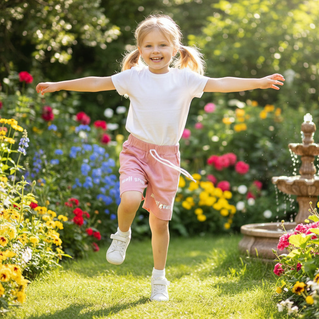 SHORT ROSE POUR FILLE MOFF GREAN