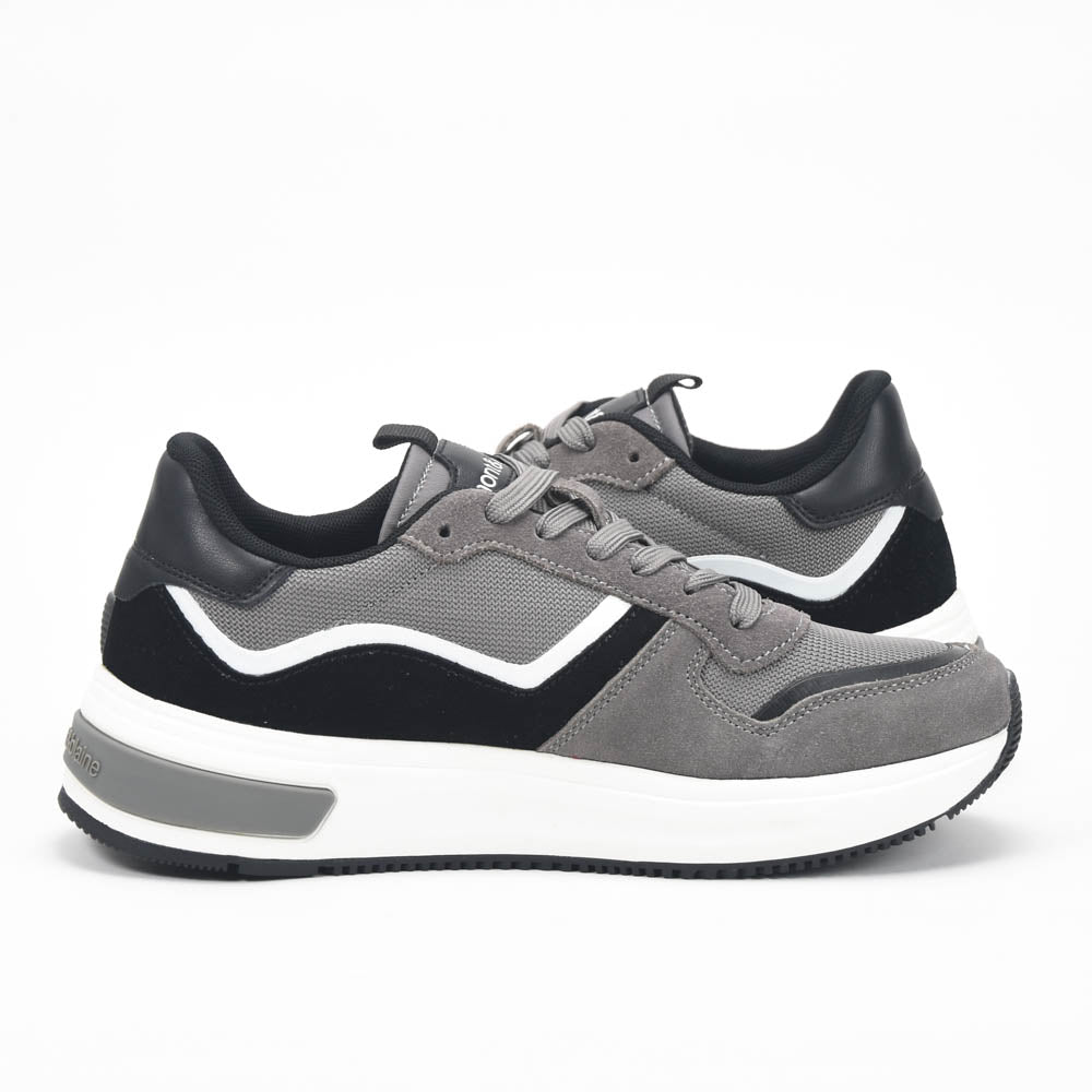 Harmont and Blaine Suede and Technical Fabric Sneakers