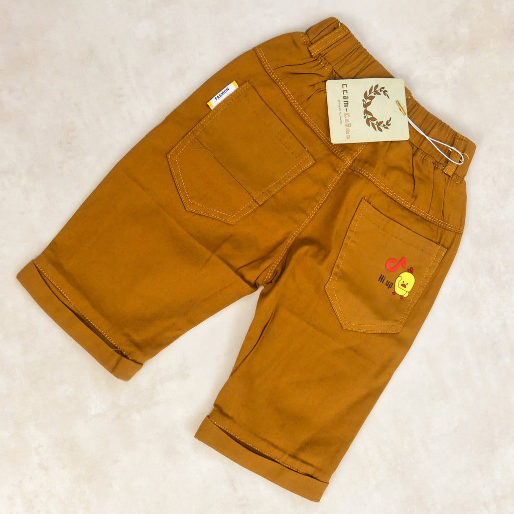 Pantacourt Garcon MARRON MOTIF HI UP