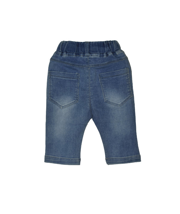 SHORT JEANS bleu MOTIF petits poussins