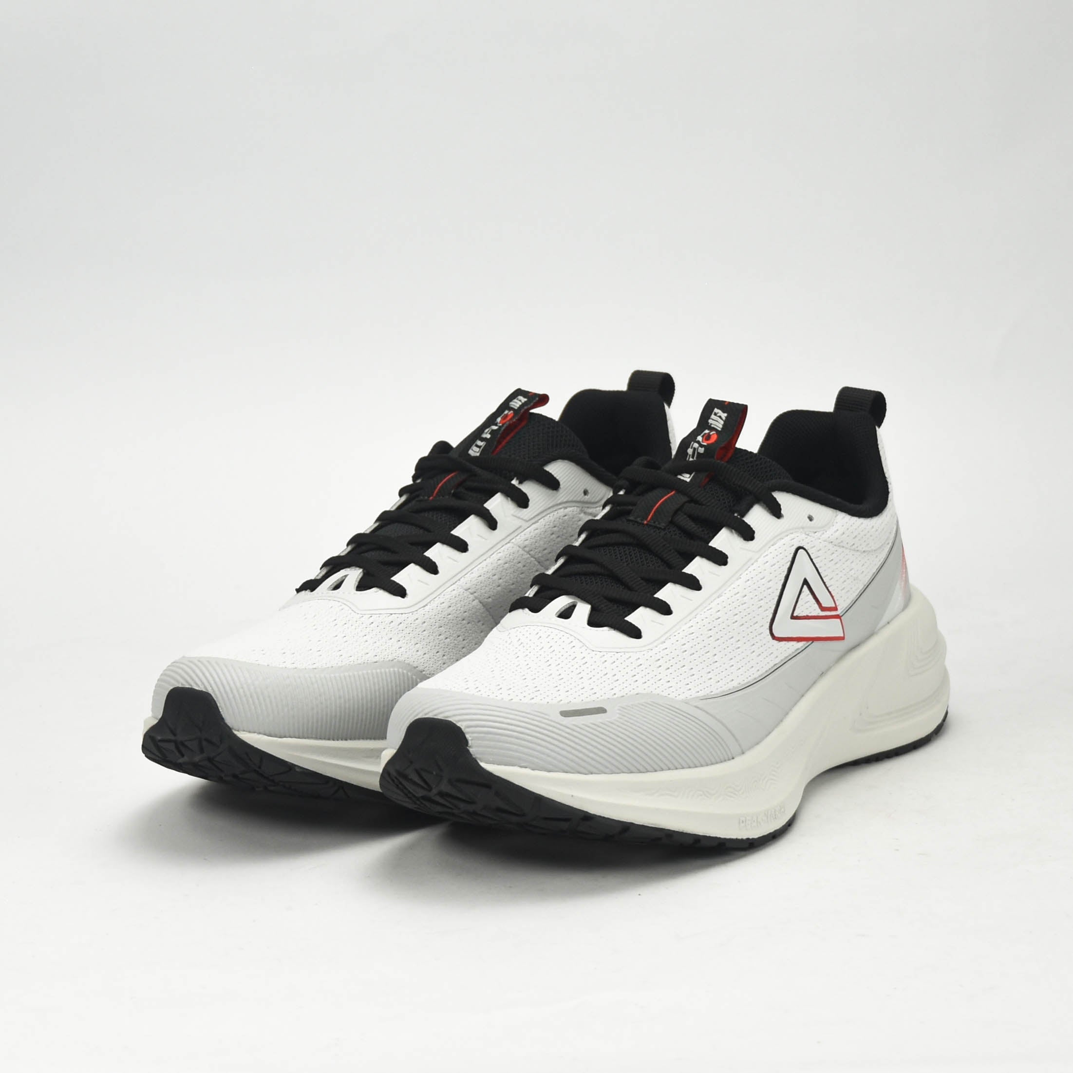 PEAK CUSHION RUNNING SHOES-LT.GREY/BLACK