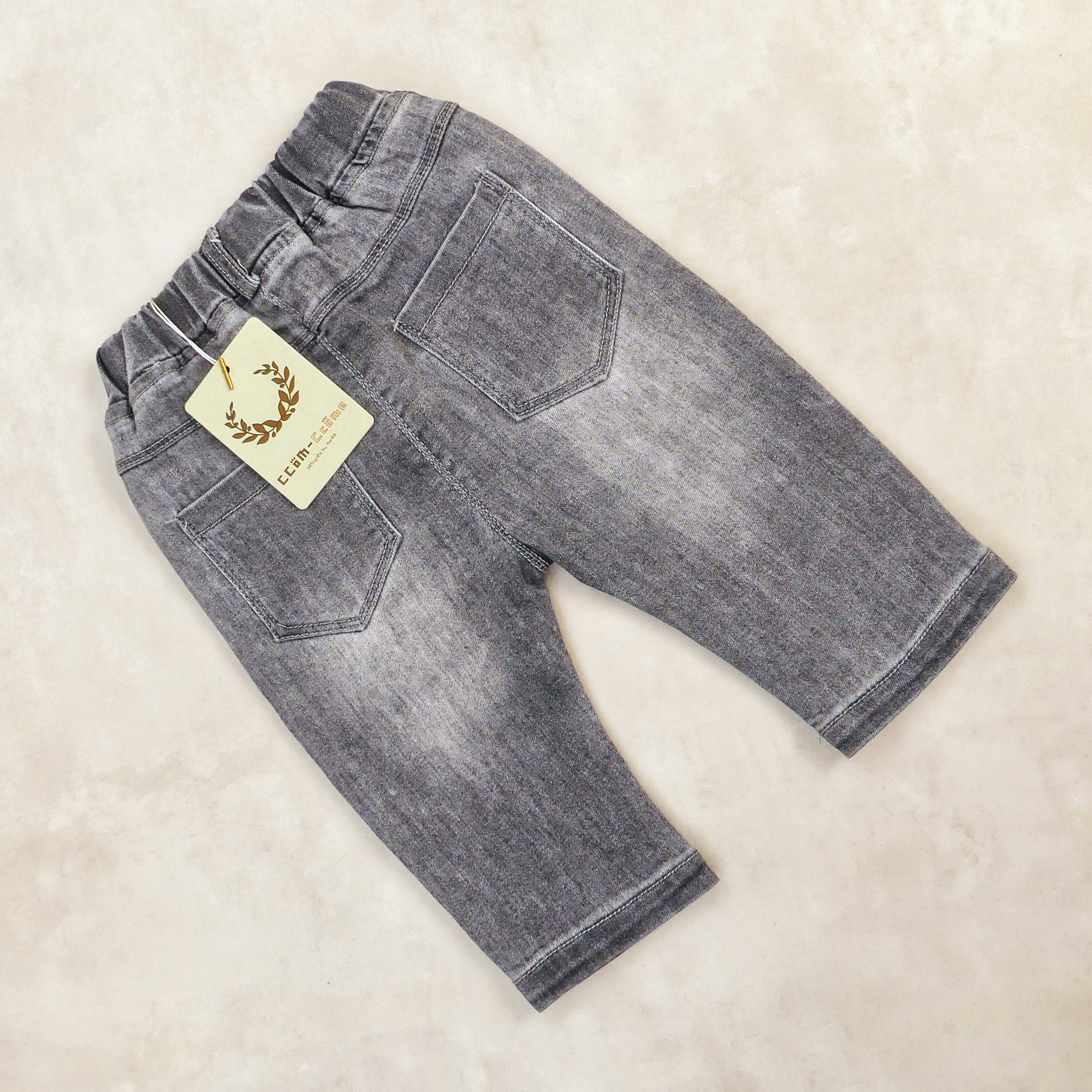 SHORT JEANS noir  MOTIF petits poussins