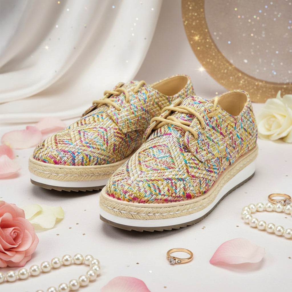 ANDRÉ ESPADRILLES FEMME HARMONICA TEXTILE BEIGE