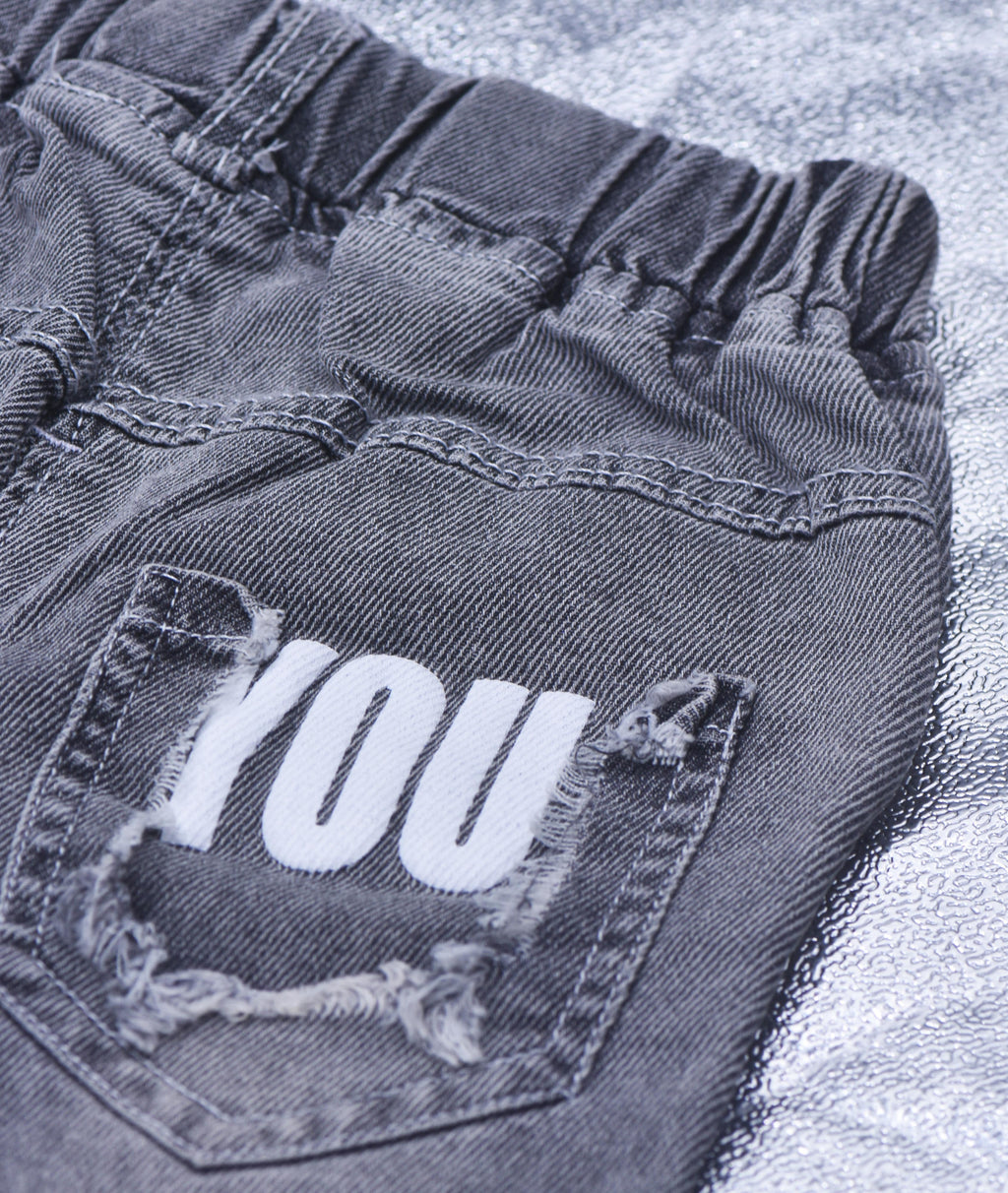Pantalon jeans GRIS LD FAMOUS BRARO POP FASHION
